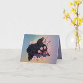 Carte Crow naissant avec fleurs de pomme (Fleur jaune)