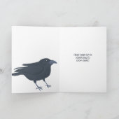 Carte Crow noir sur gris Personnalisé (Intérieur)