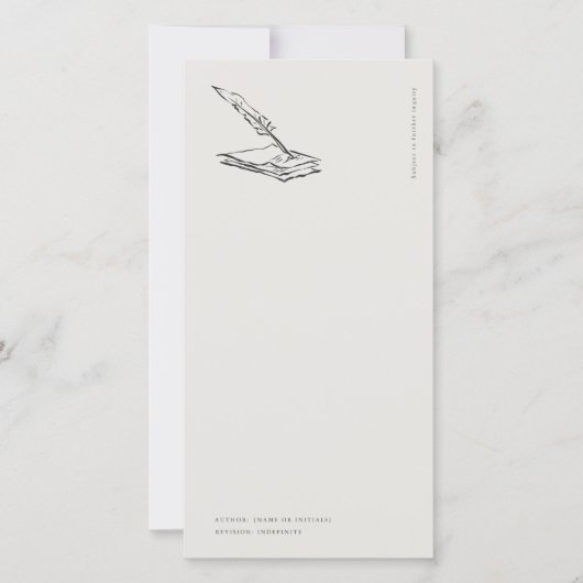 Carte Crow-quilled page- Regency Correspondence (Devant)