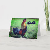 Carte Crowing Rooster Funny 30e anniversaire (Devant)