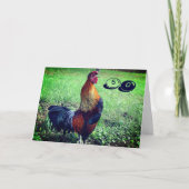 Carte Crowing Rooster Funny 50e anniversaire (Devant)
