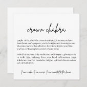Carte Crown Chakra - (Simple, Élégant, Mariage) (Devant / Derrière)