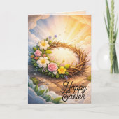Carte Crown of Thorns Vertical Folded Easter Card (Devant)