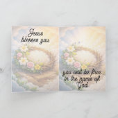 Carte Crown of Thorns Vertical Folded Easter Card (Intérieur)