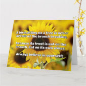 Carte Croyance Empath Citation d'encouragement positif (Fleur jaune)