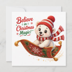 Carte Croyance en l'Ours Polaire Magique de Noël