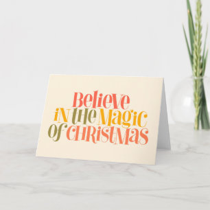 Carte Croyez à la magie de Noël - Style Rétro