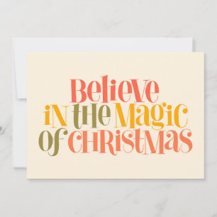 Carte Croyez à la magie de Noël - Style Rétro