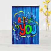 Carte Croyez en VOUS (Fleur jaune)