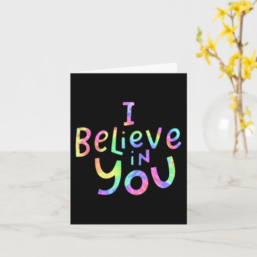 Carte Croyez En Vous - Enseignants Test Day Idea 2 (Fleur jaune)