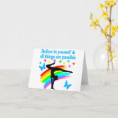 CARTE CROYEZ EN VOUS-MÊME CITER GYMNASTIQUE (Fleur jaune)