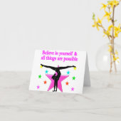 CARTE CROYEZ EN VOUS-MÊME GYMNASTIQUE (Fleur jaune)