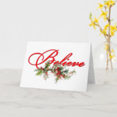 Carte Croyez houx (Fleur jaune)