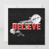 Carte CROYEZ le message de Noël avec la lune (Devant)