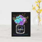 Carte Croyez le ruban de la Fleur de sensibilisation à l (Fleur jaune)