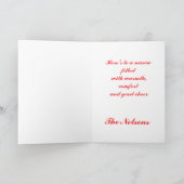 Carte Croyez photo de houx et flocon (Intérieur)