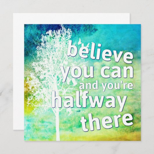 Carte Croyez que vous pouvez et que vous êtes à mi-chemi (Devant / Derrière)