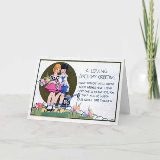 Carte Cru 1915 de salutation d'anniversaire lesbien (Devant)