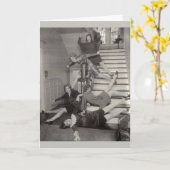 Carte Cru - amis - tellement amusement ce soir ! , (Fleur jaune)