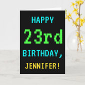 Carte Cru d'amusement/anniversaire rétro regard de jeu (Fleur jaune)