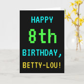 Carte Cru d'amusement/anniversaire rétro regard de jeu (Fleur jaune)