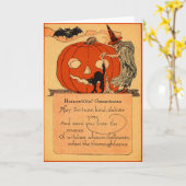 Carte Cru de batte de chat noir de sorcière de (Fleur jaune)