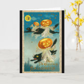 Carte Cru Haloween 1910 (Fleur jaune)