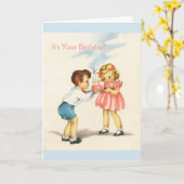 Carte Cru - il est votre anniversaire ! , (Fleur jaune)