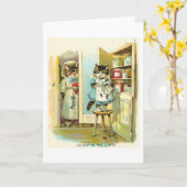 Carte Cru - Kitty attrapé dans l'acte, (Fleur jaune)