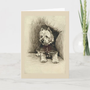 Carte Cru - portrait d'un Westie,