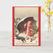 Carte Cru - un combat de Snowball de Noël, (Fleur jaune)