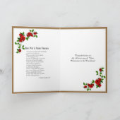 Carte Crucifix d'anniversaire d'ordination de prêtre cat (Intérieur)