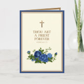 Carte Crucifix de l'anniversaire d'ordination d'un prêtr (Devant)