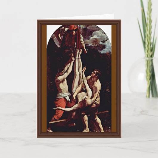 Carte Crucifixion de St Peter par Reni Guido (Devant)