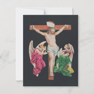 Carte Crucifixion médiévale de Jésus-Christ