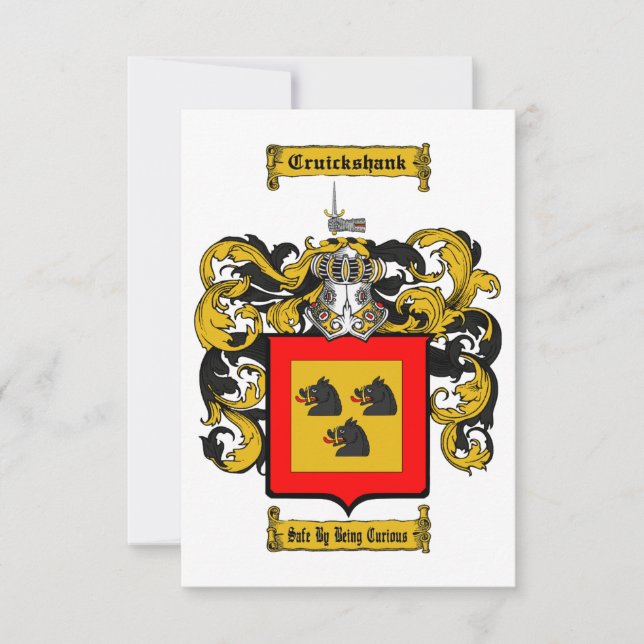 Carte Cruickshank (Devant)