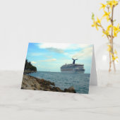 Carte ~Cruise Ship~ GREETING CARD, PERSONNALISER (Fleur jaune)