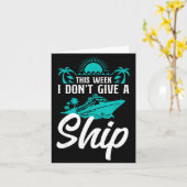 Carte Cruise Ship Vacation Pun This Week I Don't Give A  (Fleur jaune)