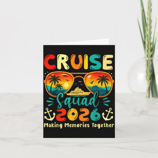 Carte Cruise Squad 2026 Family Group Matching Summer Vac (Devant)