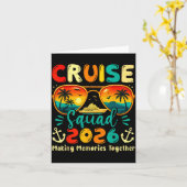 Carte Cruise Squad 2026 Family Group Matching Summer Vac (Fleur jaune)