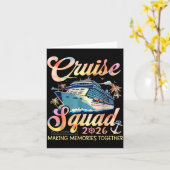 Carte Cruise Squad 2026 Family Group Matching Summer Vac (Fleur jaune)