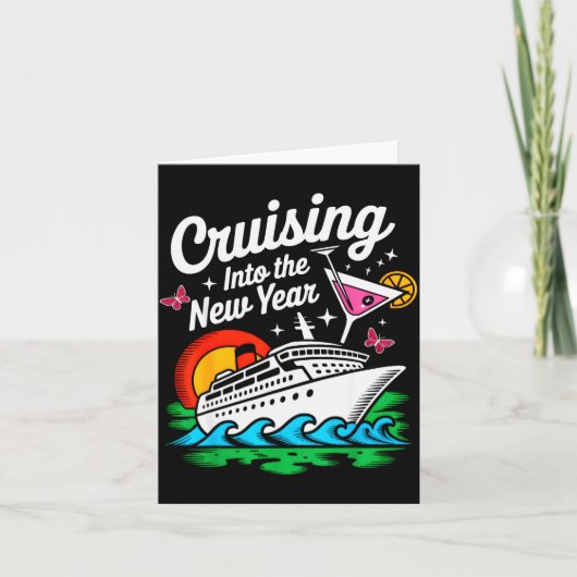 Carte Cruising Into 2026 New Years Eve Party Matching Fa (Devant)