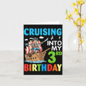 Carte Cruising Into My 3rd Birthday Rate Little Boy 3 Ye (Fleur jaune)