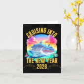 Carte Cruising Into The New Year 2026 Ocean Lover (Fleur jaune)