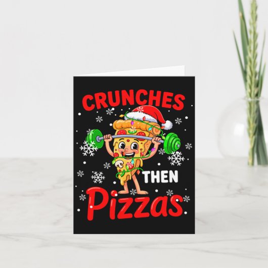 Carte Crunches Then Zzas Xmas Santa Zza Weightlifting Gy (Devant)