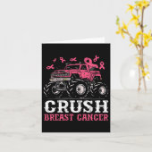 Carte Crush Cancer du sein Sensibilisation Camion Pink K (Fleur jaune)