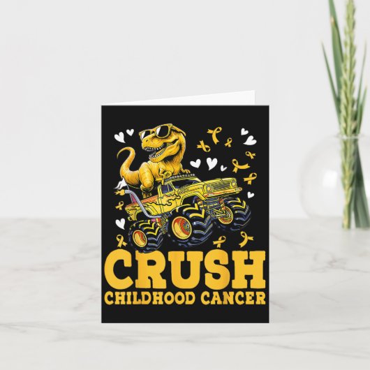 Carte Crush Enfhood Cancer Awareness Monster Truck Din (Devant)