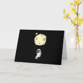 Carte Crypto Bitcoin Astronaut schaukelt am Mond (Fleur jaune)