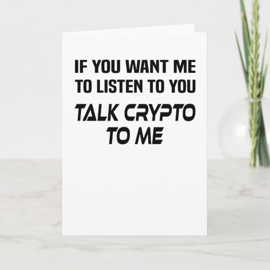 Carte Crypto Crypto Cryptocurrency Trader Miner Saying (Devant)