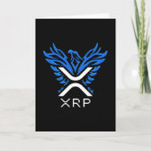 Carte Cryptomonnaie XRP Crypto Logo Blue Rising Phoenix (Devant)